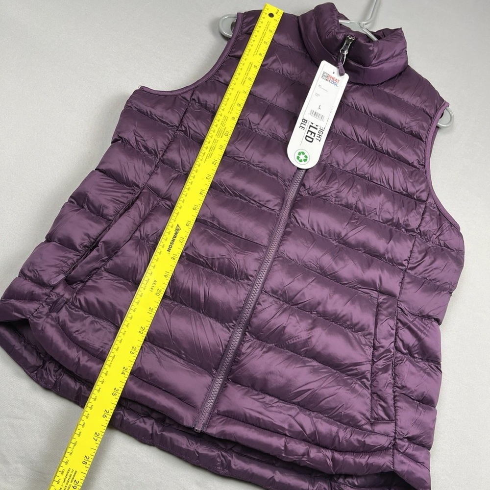 32 Degrees Irises Purple Puffer Vest Large NWT - Picture 4 of 8